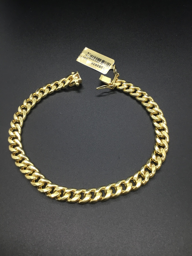 Gold Cuban Bracelet 10kt 8.5