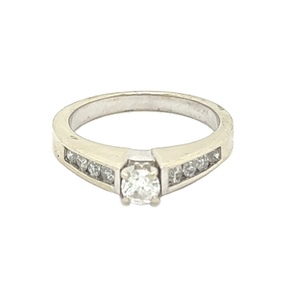 14K White Gold & Diamond Bridal Ring