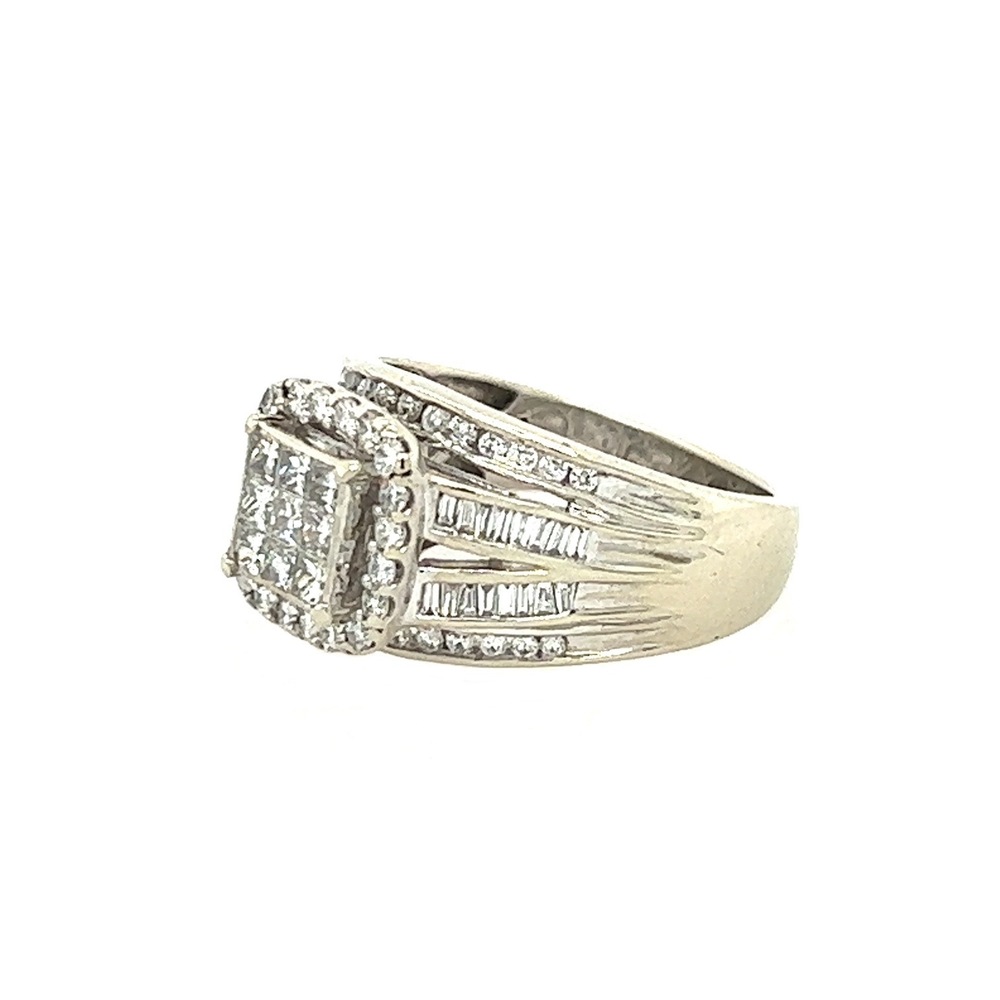  10k Gold & Diamond Illusion Bridal Ring