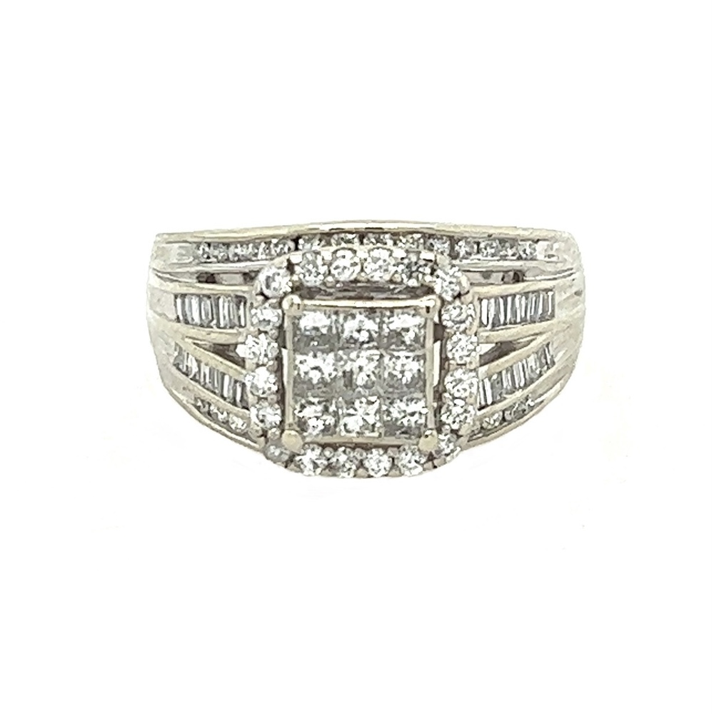  10k Gold & Diamond Illusion Bridal Ring
