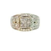  10k Gold & Diamond Illusion Bridal Ring