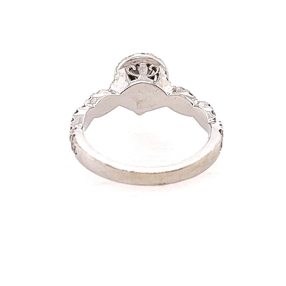 14K Pear Diamond Bridal Ring