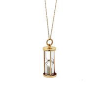 14K Gold Hourglass Pendant With Necklace