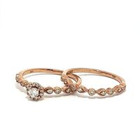 CLEARANCE! 10K Rose Gold & Diamond Bridal Set - 50% OFF!