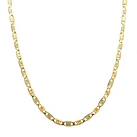 10K Gold Tri-Color Valentino Necklace