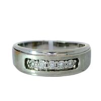  10K White Gold Diamond Band