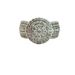  10K White Gold Diamond Encrusted Bridal Ring