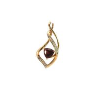  10K Yellow Gold Pendant w/ Red Stone