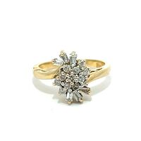 CLEARANCE! 14k Gold & Diamond Cluster Ring - 50% OFF!