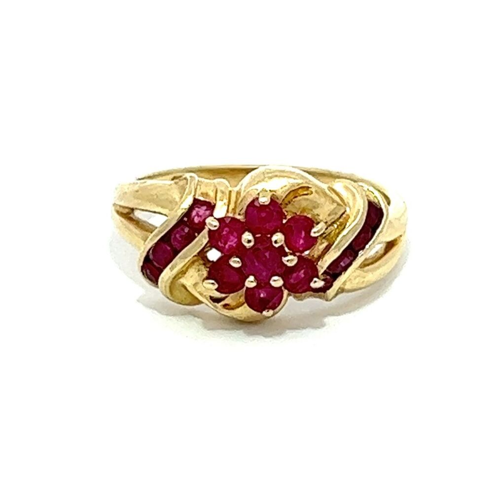 CLEARANCE! 10K Gold Red Stone Fashion Ring - 50% OFF!