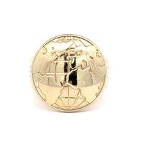 10K Gold Men's Globe Ring