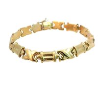  14K Yellow Gold Fancy XO Bracelet