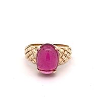 10K Gold Pink Stone Ring