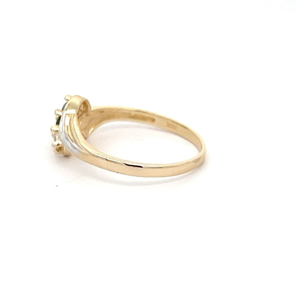 10K Gold 3-Stone Colored Ring