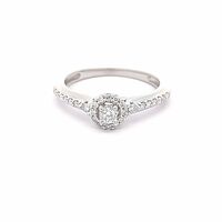 14K White Gold & Diamond Bridal Ring