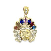 10K Gold Multi-Color Native American Charm