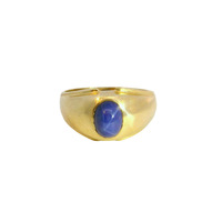  14K Yellow Gold Ring w/ Blue Stone