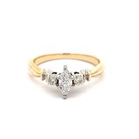 14K Gold & Diamond Marquise Ring