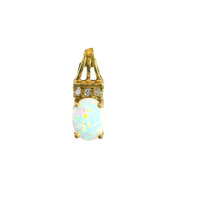  10K Yellow Gold Opal Charm