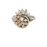  14K White Gold Diamond Cluster Ring