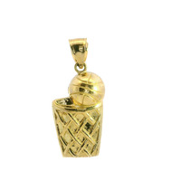  10K Yellow Gold Basketball Charm