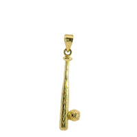  10K Yellow Gold Baseball Charm