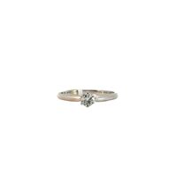  14K White Gold Solitare Diamond Ring