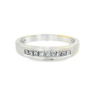 14K White Gold & Diamond Band