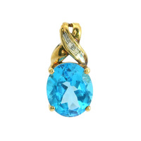  10K Yellow Gold Charm w/ Blue Stone