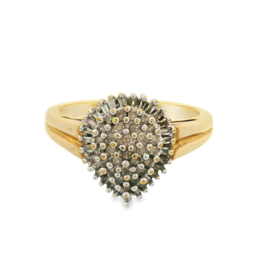 10K Gold & Diamond Cluster Ring | Gene's Jewelry And Pawn