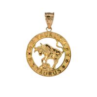 10K Yellow Gold Taurus Charm