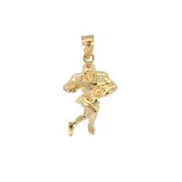  10K Yellow Gold Football Player Charm