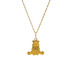  10K Yellow Gold Rope Necklace w/ Winnie The Pooh Pendant Charm