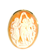  14K Yellow Gold Cameo Broach