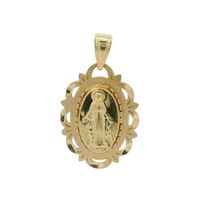 14K Gold Virgin Mary Charm