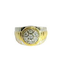  10K Yellow Gold Diamond Cluster Ring