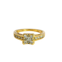  14K Yellow Gold Diamond Bridal Ring