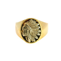  10K Yellow Gold Native American Ring