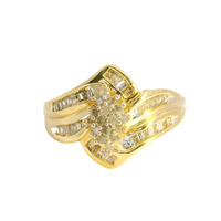  10K Yellow Gold Chip Cluster Ring