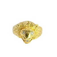  10K Yellow Gold Lion Ring