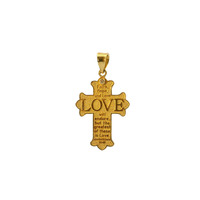  14K Yellow Gold Cross Charm