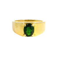  10K Yellow Gold Ring w/ Green Stone