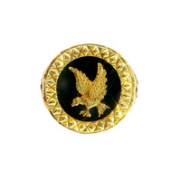  10K Yellow Gold Onyx Eagle Ring