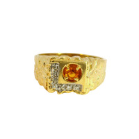  10K Yellow Gold Nugget Ring w/ Citrine