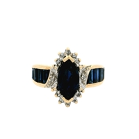  10K Gold Blue Stone Ring