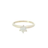  14K Yellow Gold Round Brilliant Solitaire Diamond Ring