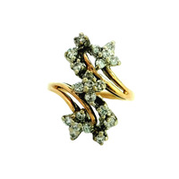  14K Gold Ladies Diamond Cluster Ring