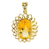  10K Yellow Gold Citrine Charm