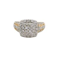 10K Gold & Diamond Cluster Ring