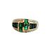  14K Yellow Gold Blue & Green Stone Ring